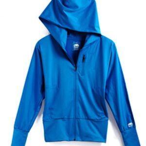 Roots Vibrant Blue Zip-Up Hoodie size XS